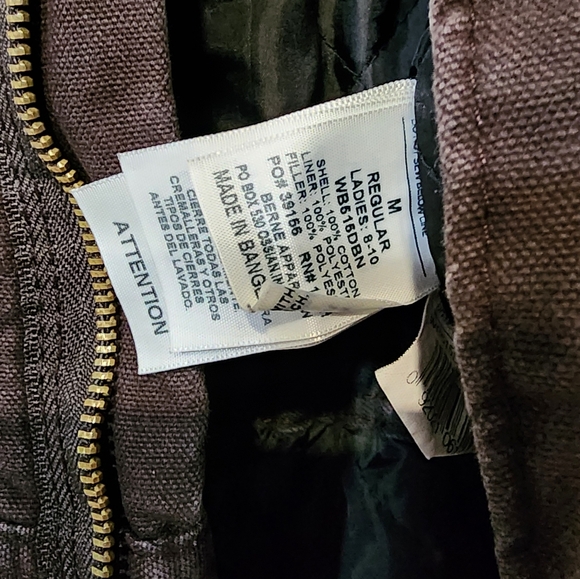 Berne Insulated Brown Overalls women’s Medium - Picture 8 of 16